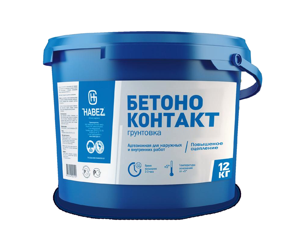 ХАБЕЗ - Бетоноконтакт, грунтовка для повыш. сцепления 12 кг