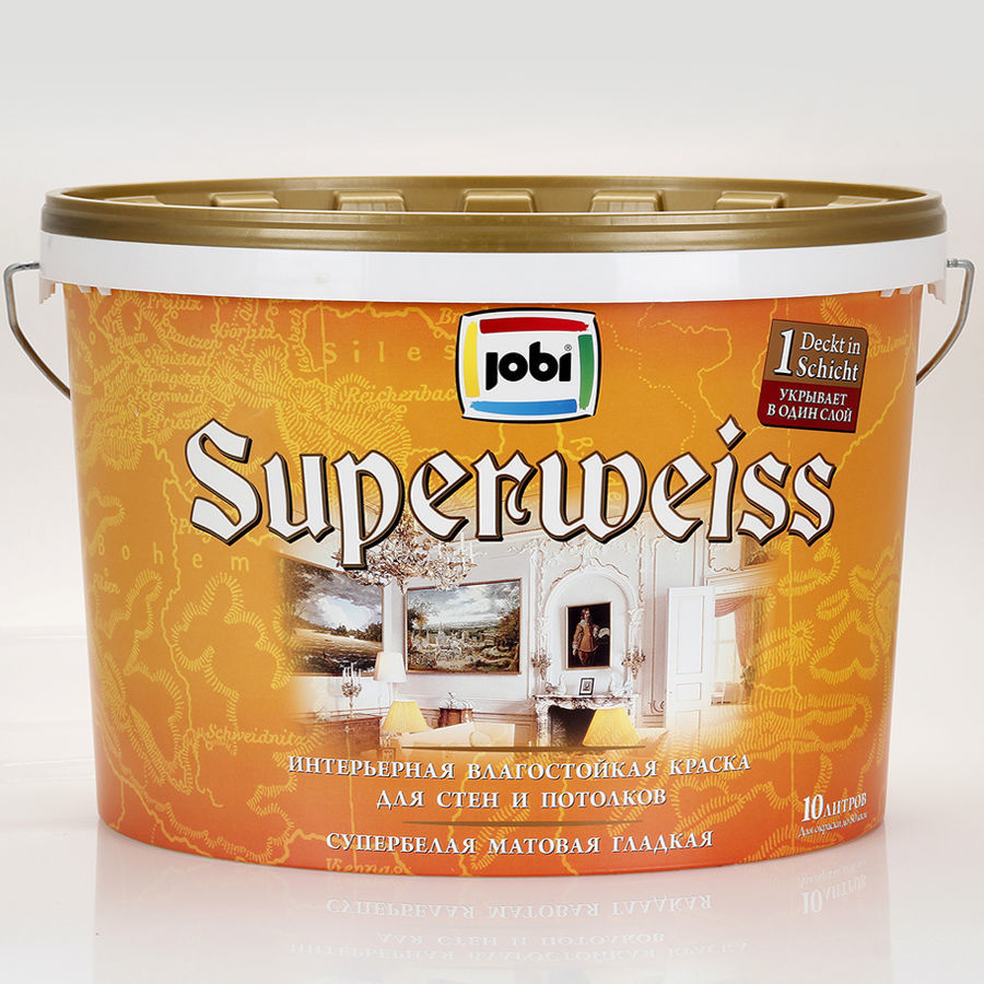 Краска Jobi Superweiss ИНТЕРЬЕРНАЯ С/Б 5л/68шт COLUMBIA 1