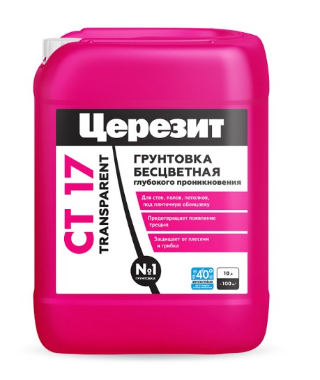 Грунтовка Сeresit СТ17 (TRANSPARENT) универсальная (10л/60шт)