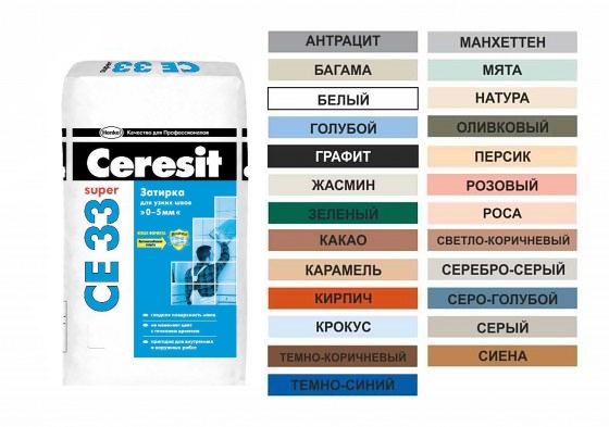 Затирка Ceresit СЕ33 (фольга) КИВИ 67 (2кг/12шт/432шт)