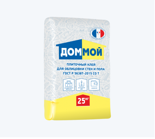 Клей плиточный для внутренних работ Дом Мой 25кг
