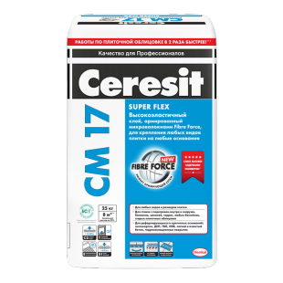 Клей д/плитки Ceresit CM17 ВЫСОКОЭЛАСТИЧНЫЙ (25кг/48шт)