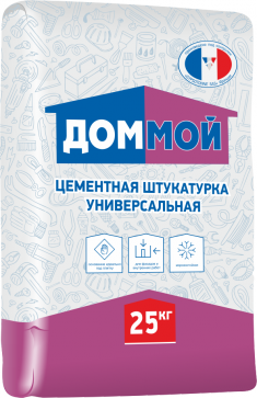 Штукатурка цементная ДОМ МОЙ 25кг (48 в под)