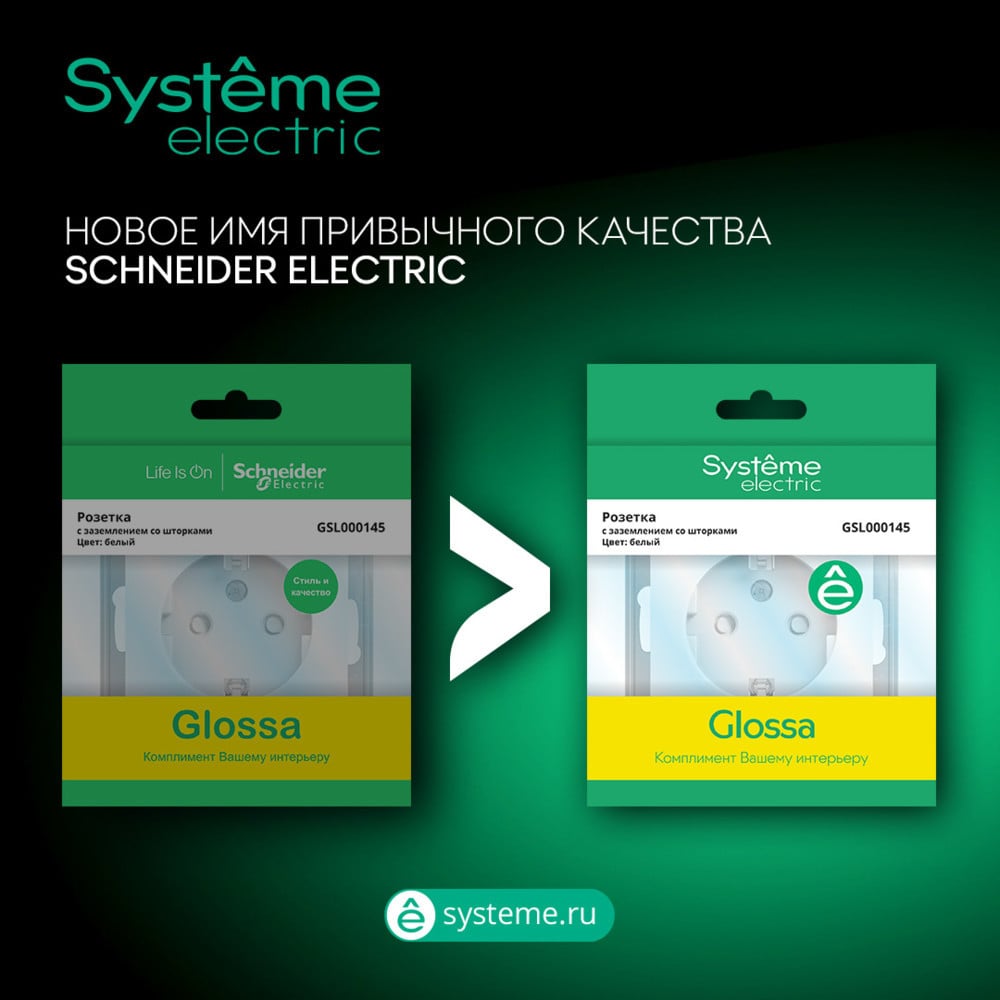3-постовая горизонтальная рамка Systeme Electric GLOSSA АНТРАЦИТ GSL000703