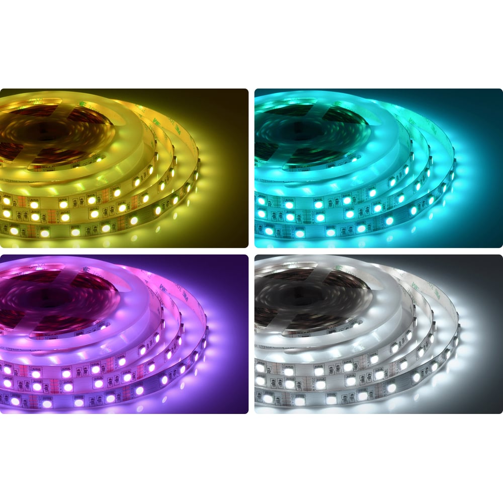 Светодиодная лента Apeyron 12В, СТ, 14,4Вт/м, smd5050, 60д/м, IP20, подложка 10мм, 5м, RGB 00-17