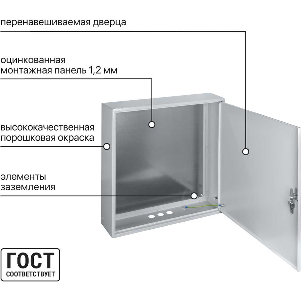 Корпус металлический ЩМП-6.6.1-0 (600х600х150) TDM