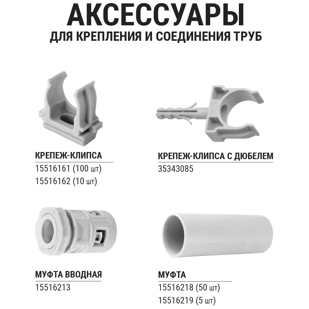 Гофра для кабеля TDM ELECTRIC 20мм ПВХ с зондом 100 метров легкая SQ0401-0002