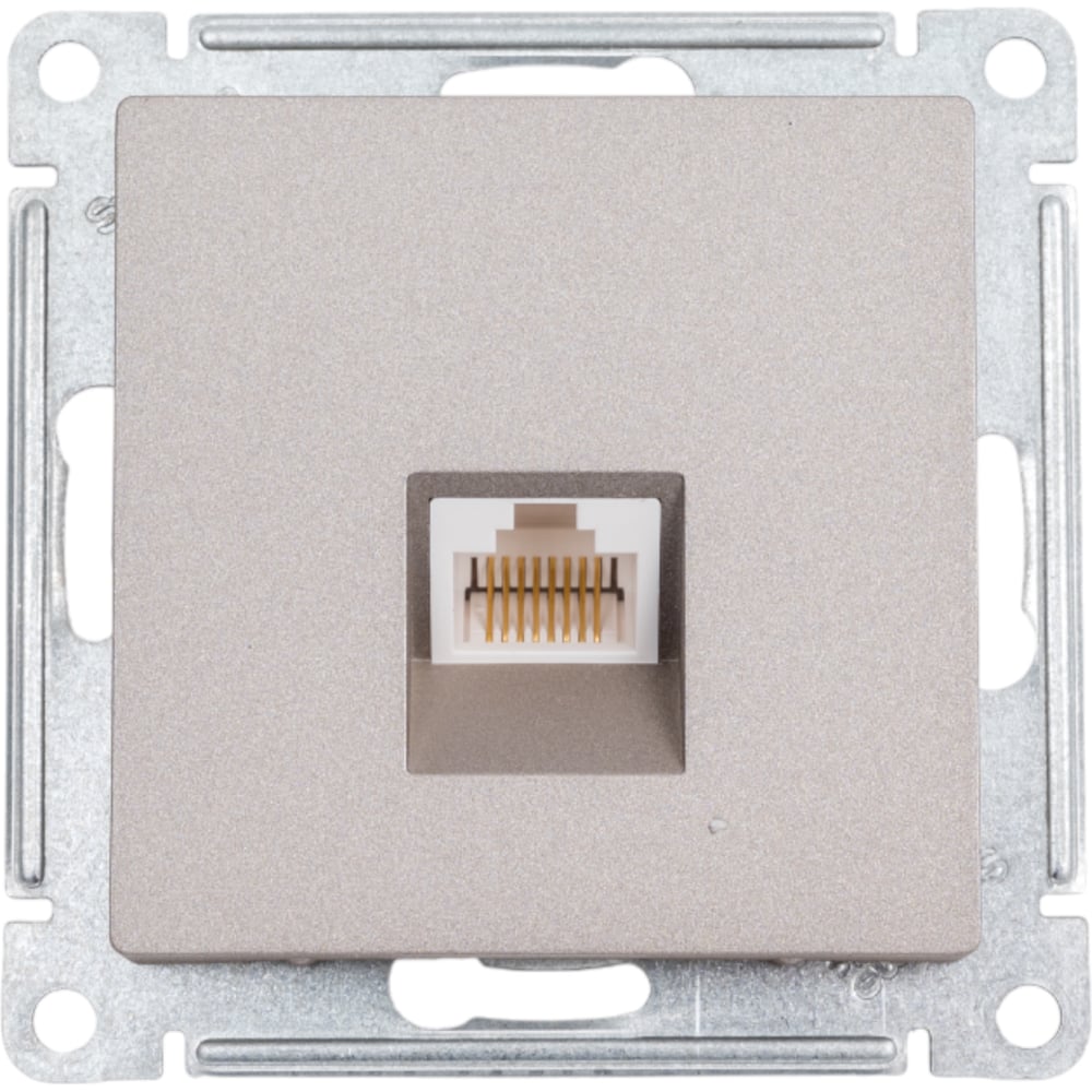 Механизм компьютерной розетки Systeme Electric ATLAS DESIGN RJ45 шампань ATN000583 1240340