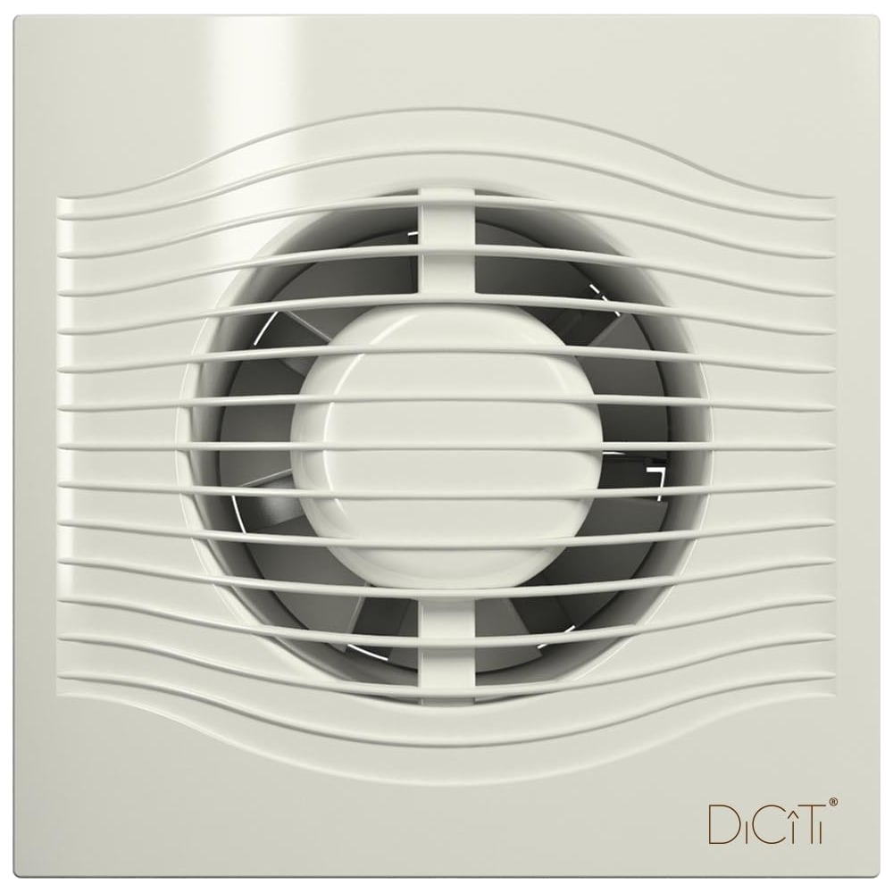 Осевой вытяжной вентилятор с обратным клапаном DICITI SLIM 4C D 100 Ivory 89-841