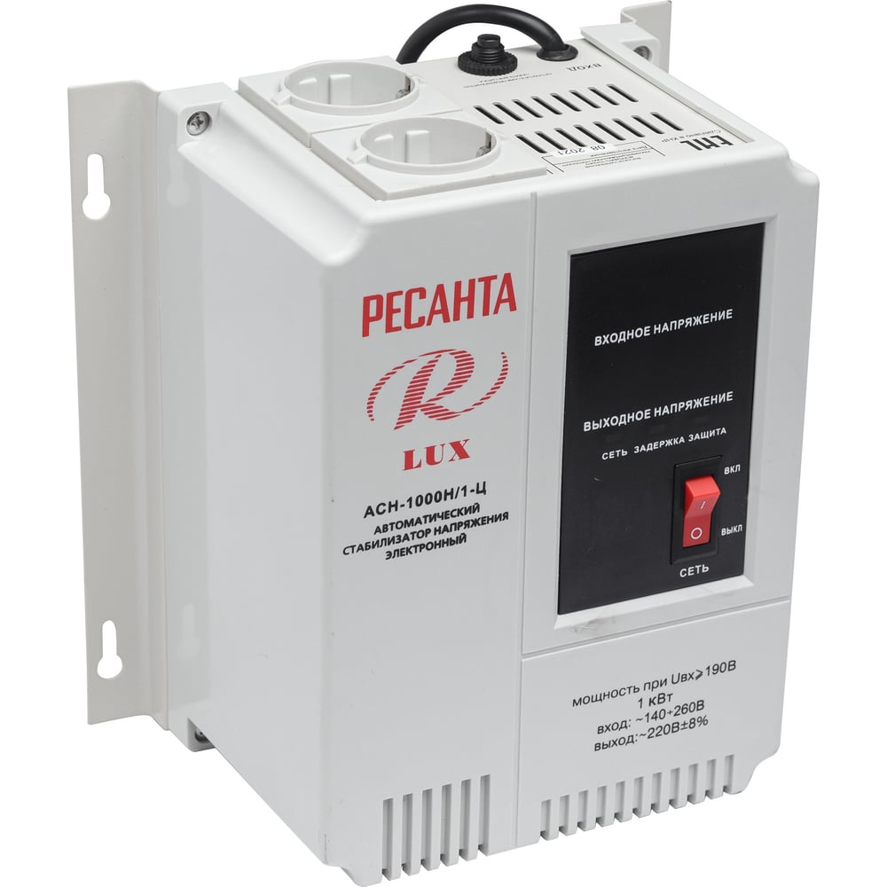 Стабилизатор напряжения Ресанта 1кВт (140-260В) АСН-1000Н/1-Ц LUX