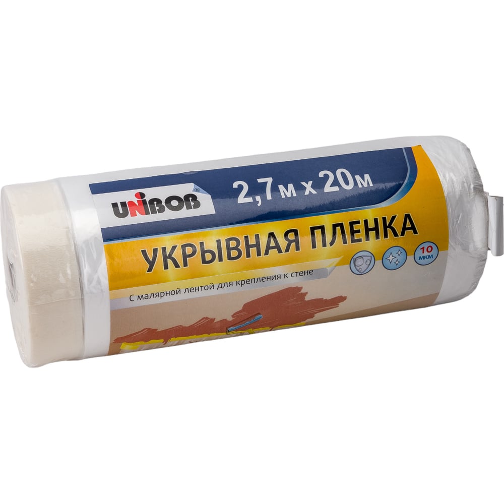 Пленка защитная 2.7х20 м с малярной лентой UNIBOB 211783