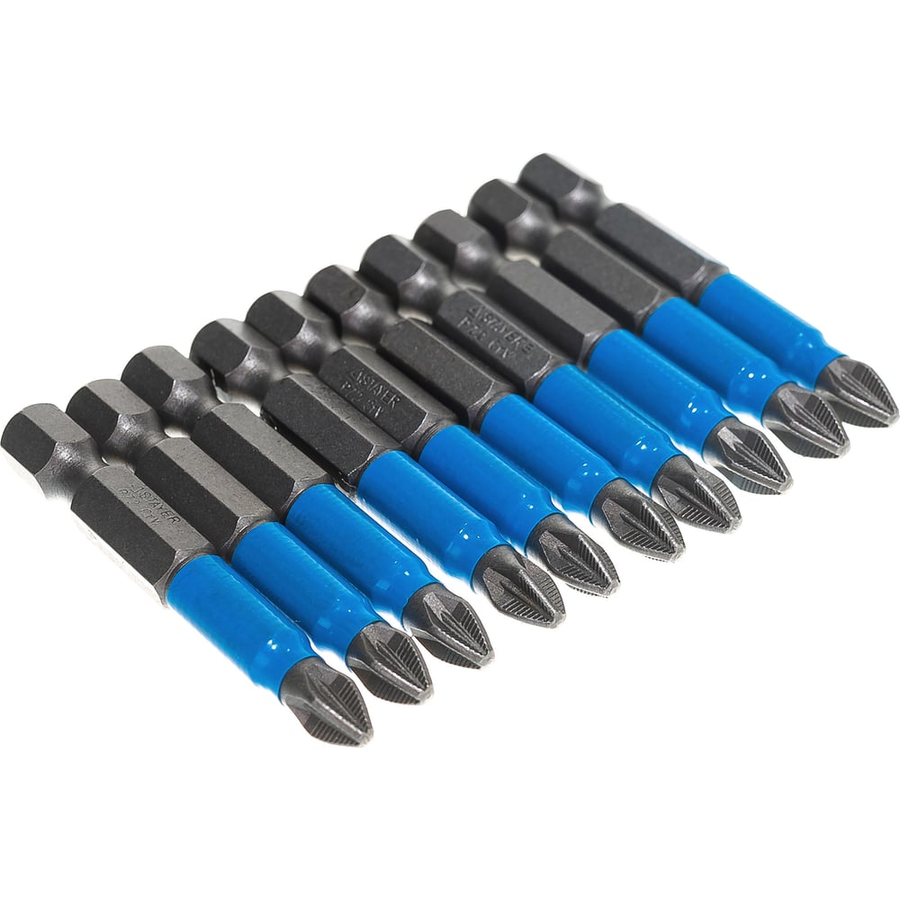 Биты PROFESSIONAL ProFix Pozidriv (10 шт; 50 мм; PZ2; 1/4) STAYER 26223-2-50-10_z01"