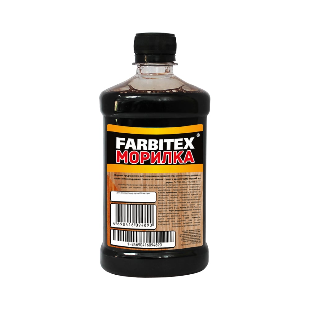 Морилка деревозащитная водная, Мокко (0,5л). FARBITEX