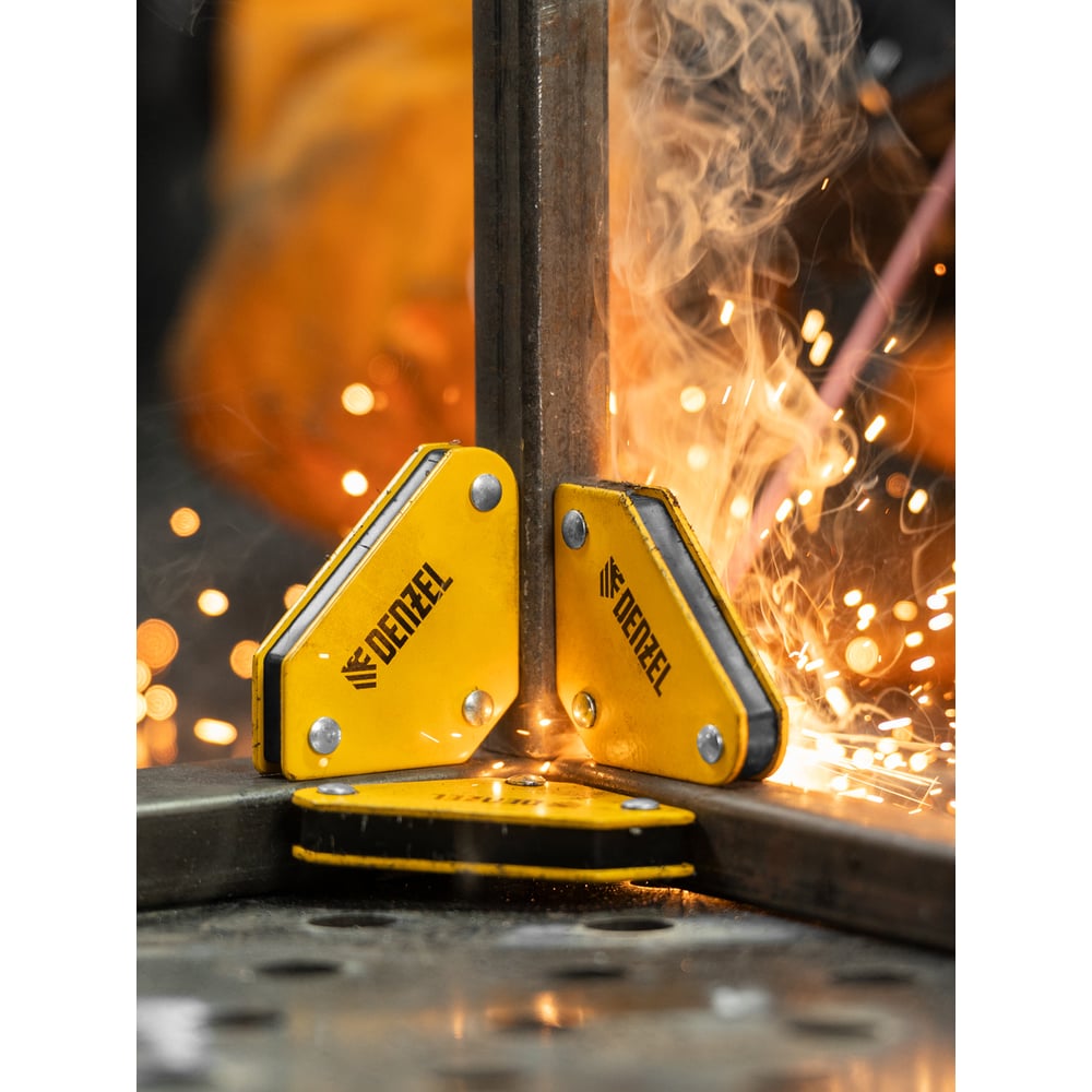 Набор из 4 магнитных фиксаторов Denzel для сварочных работ