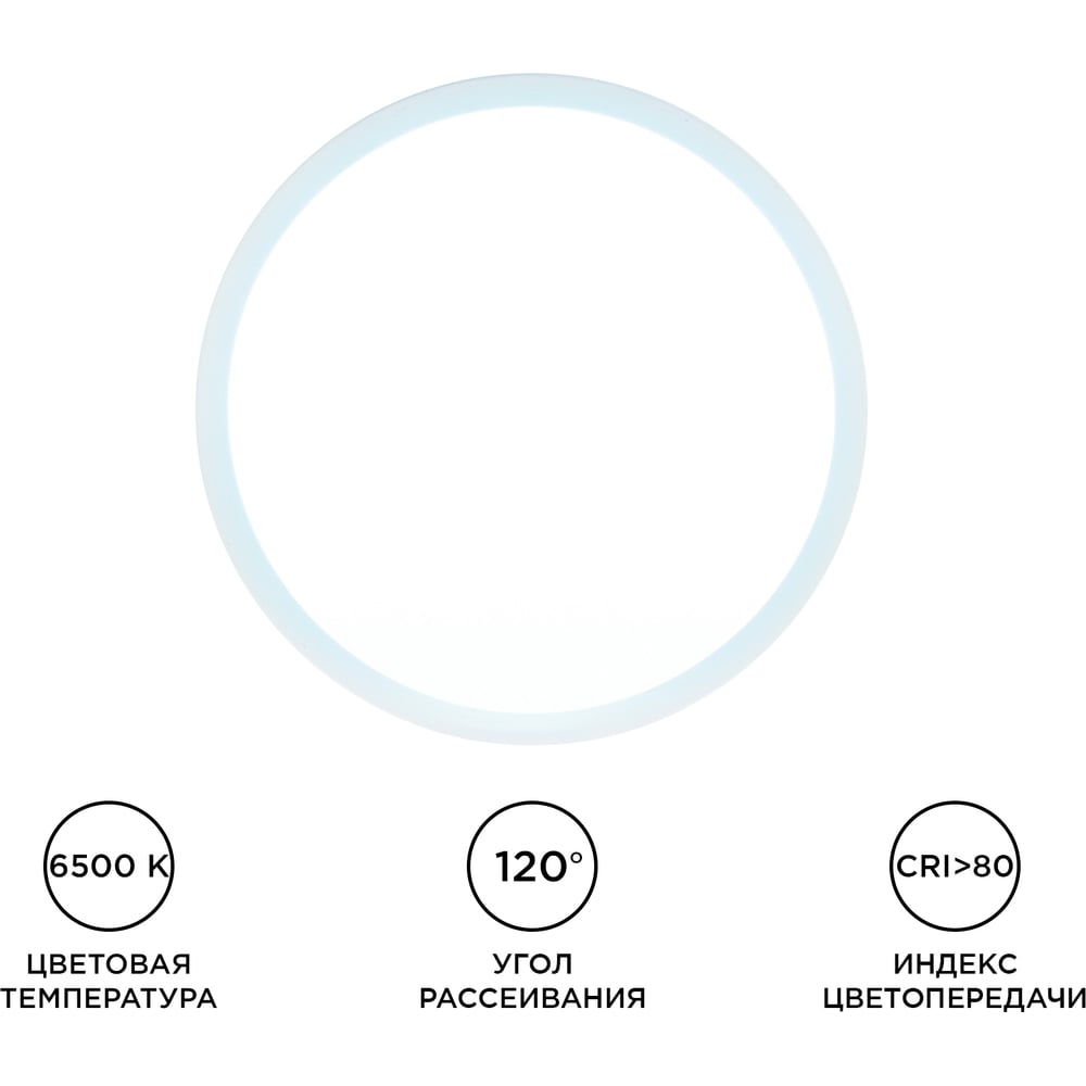 Светодиодная накладная панель APEYRON 220В, 15Вт, CRI:80Ra, 1200Лм, Ф145мм, круглая 06-63