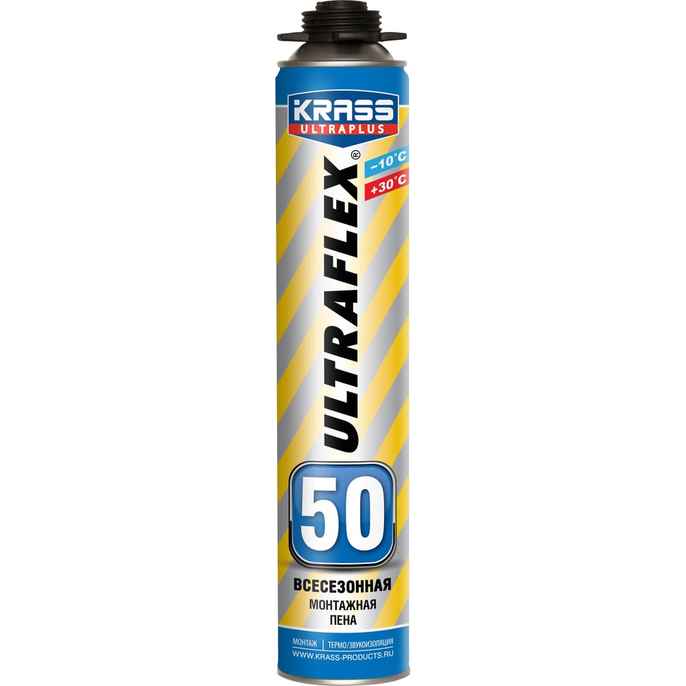 Монтажная пена KRASS ULTRAFLEX 50 пистолетная всесезонная Лк-00003979