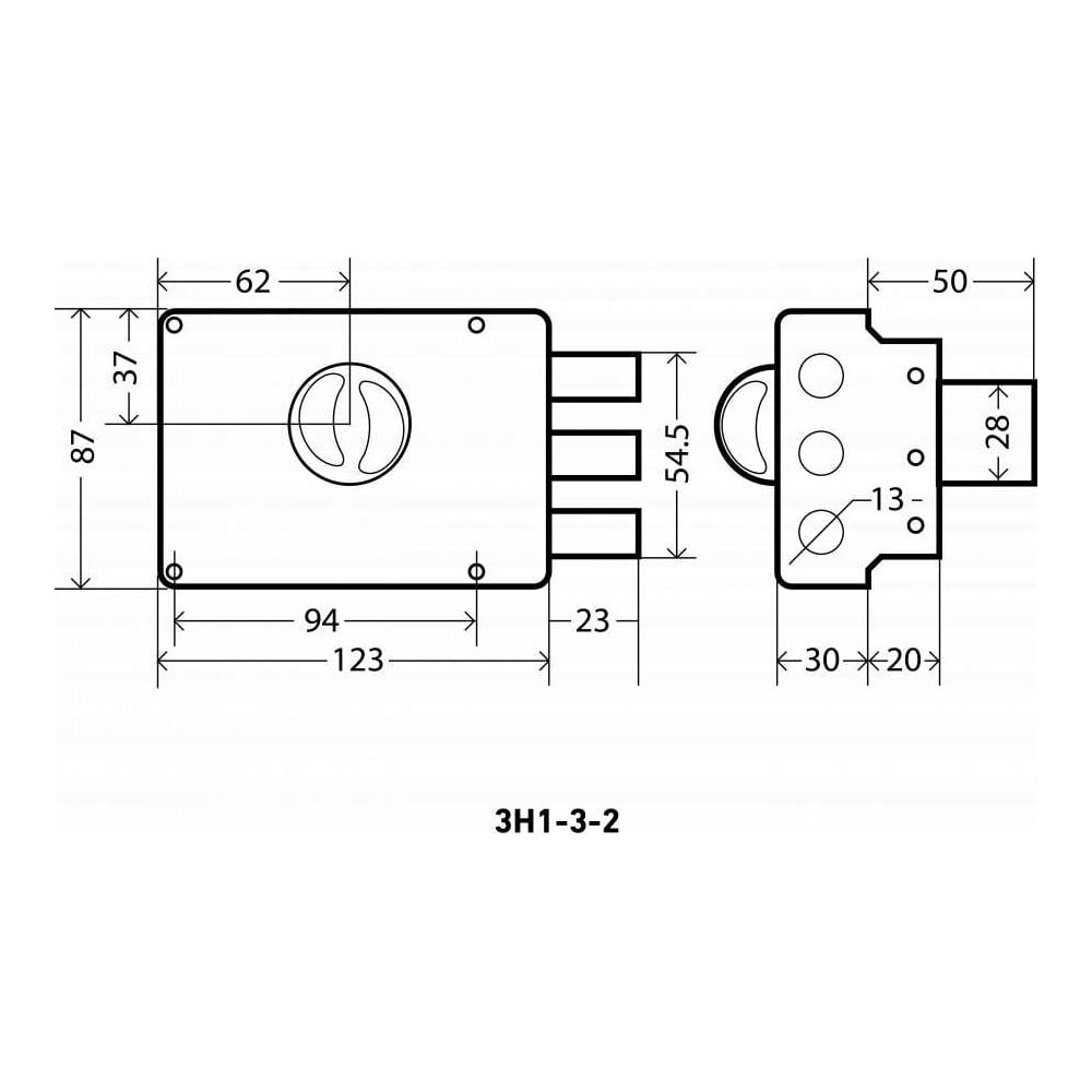 АЛЛЮР ЗН 1-3-2 Замок накладной (20)