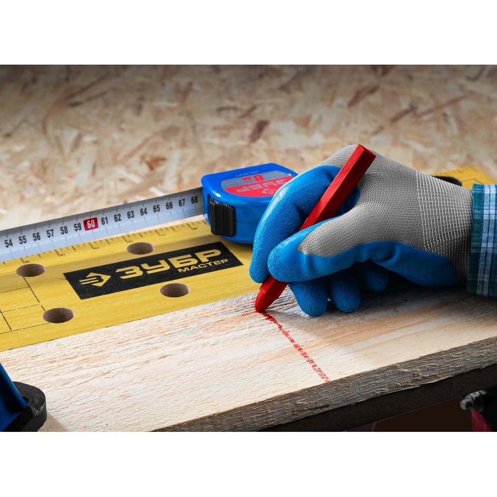 ЗУБР красные мелки восковые разметочные