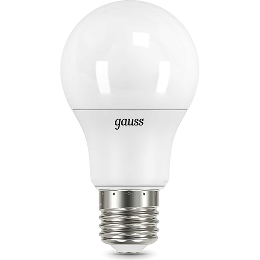 Лампа светодиодная LED 10W E27 A60 3000k, теплый белый, GAUSS