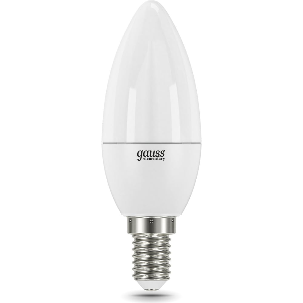 Лампа светодиодная LED Elementary Свеча 12W E14 3000k, теплый белый, GAUSS