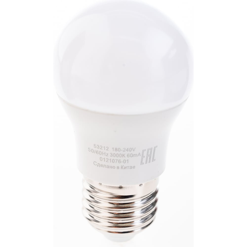 Светодиодная лампа Gauss Elementary Шар 12W 880lm 3000K Е27 LED 1/10/100 53212