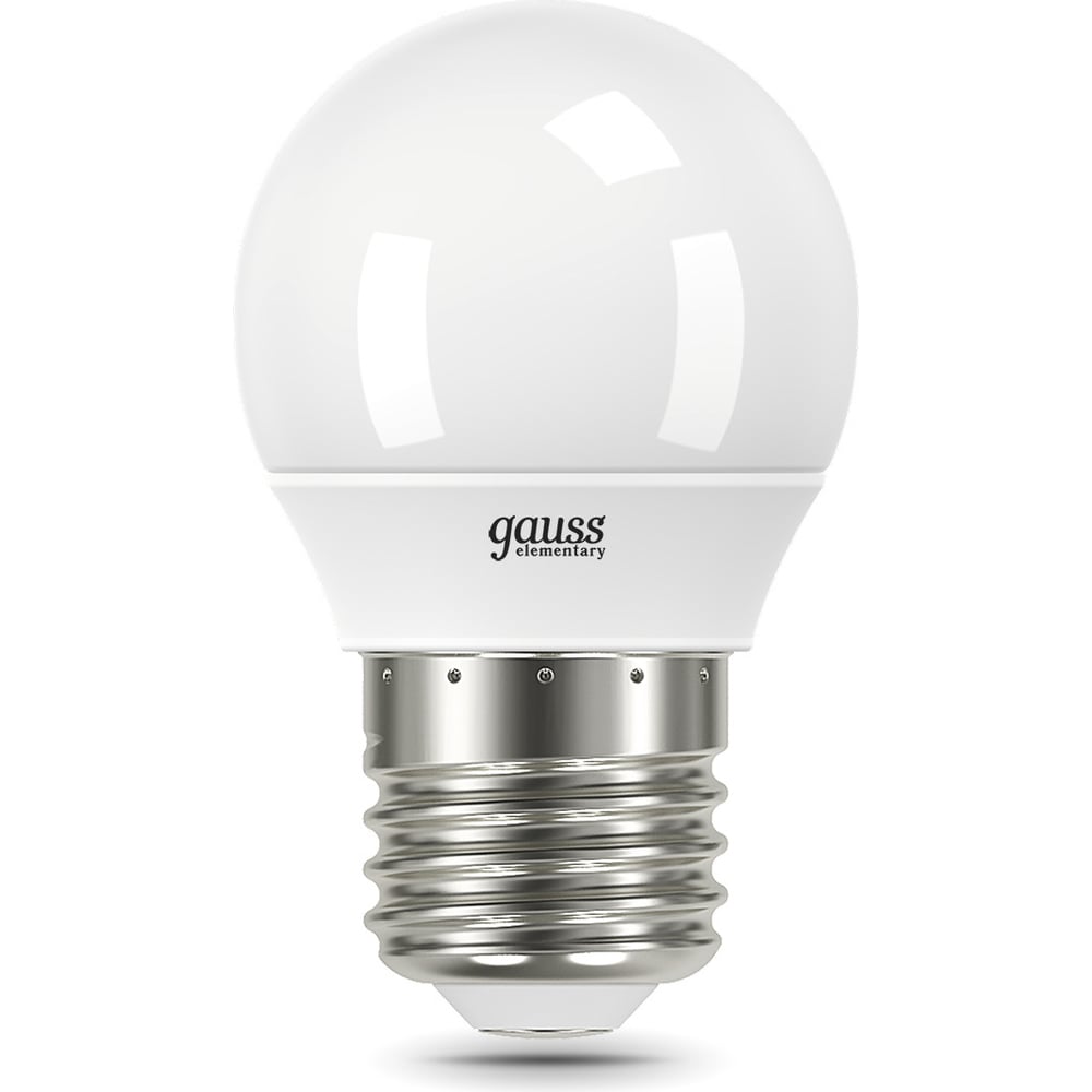 Лампа светодиодная LED Elementary Шар 12W E27 3000k, теплый белый, GAUSS