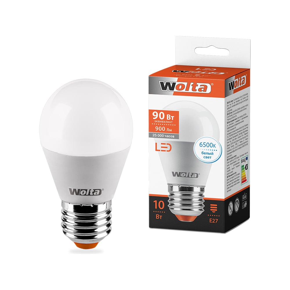 Лампа LED WOLTA 25W45GL10E27 6500K