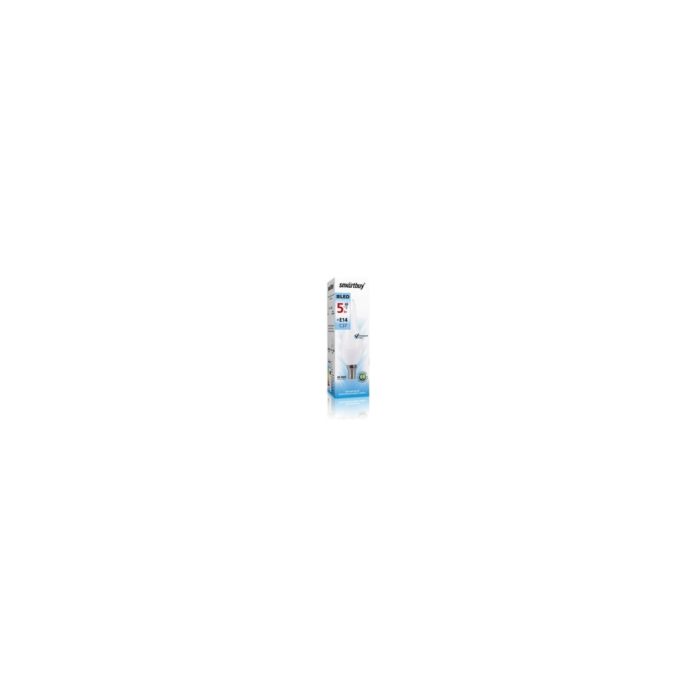 Светодиодная (LED) Свеча на ветру матовая Лампа Smartbuy-C37-05W-4000/E14 Tip