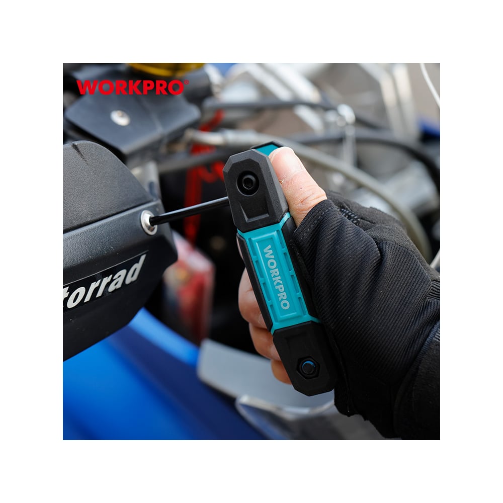 Набор шестигранных ключей WORKPRO TORX, складной, 8 шт.  WP222030