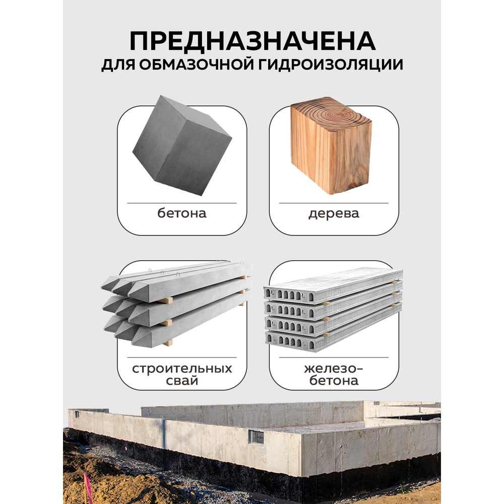 Мастика битумная гидроизоляционная (8кг). FARBITEX