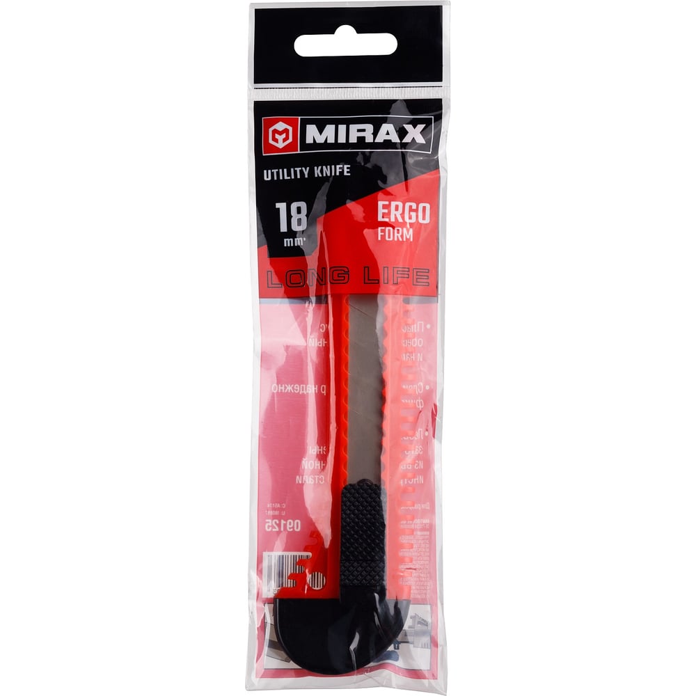 Нож со сдвижным фиксатором MIRAX 18мм