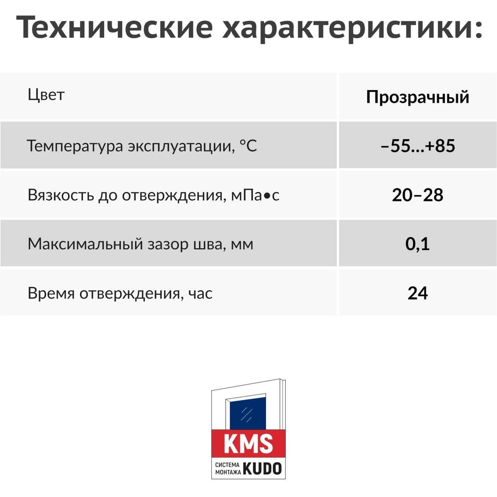 Клей секундный KUDO SMB 020 цианоак, секундный, прозрачный