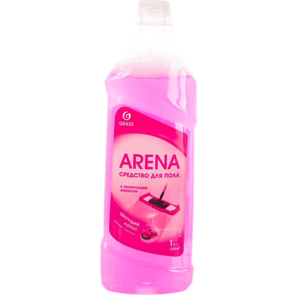Средство для пола с полирующим эффектом GRASS ARENA цветущий лотос 1л 125185
