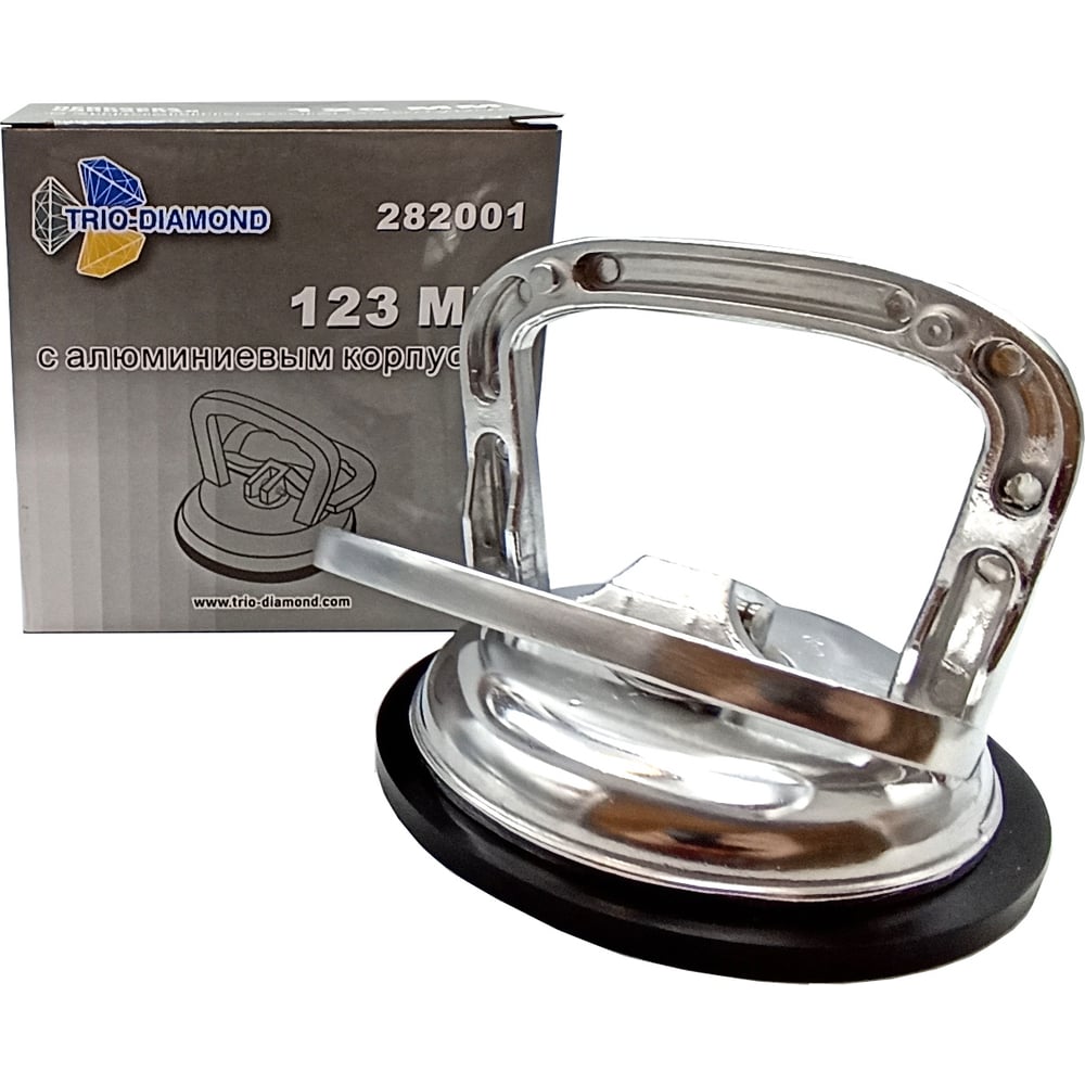 Присоска зажимная одинарная для плитки и стекла 123мм, Trio Diamond