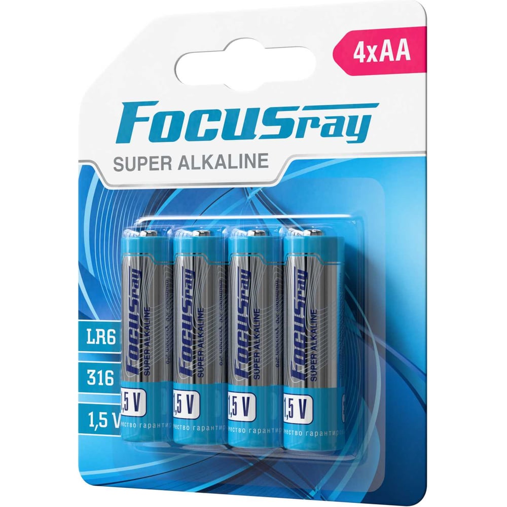 Батарейка Focusray AA/LR6/Blister 4 (пальчик)