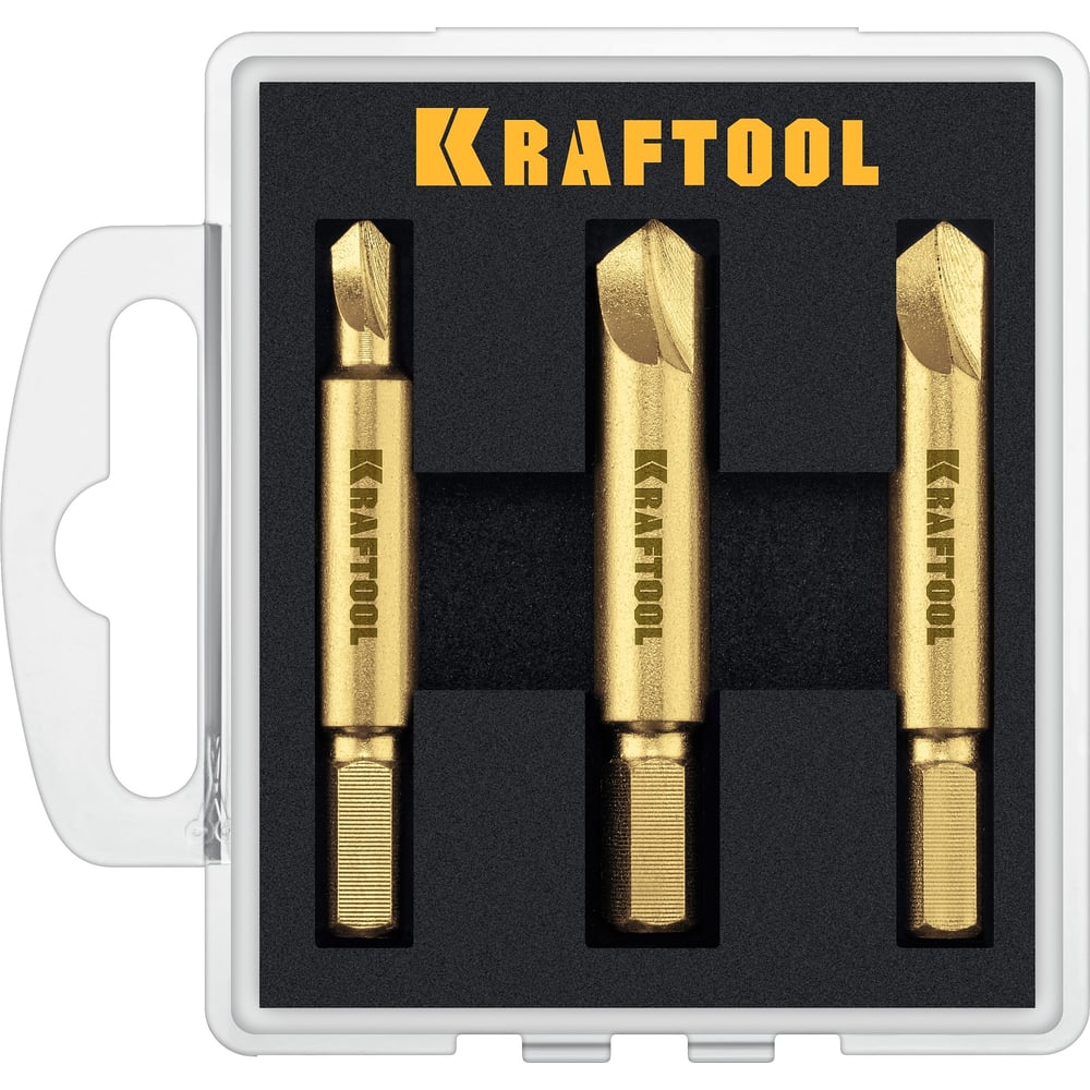 Набор экстракторов поврежденного крепежа KRAFTOOL 3шт