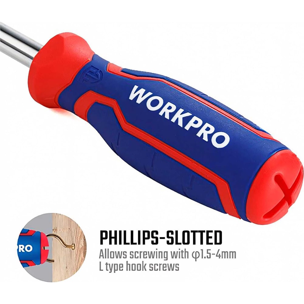 Отвертка 6 в 1 //WORKPRO WP245002