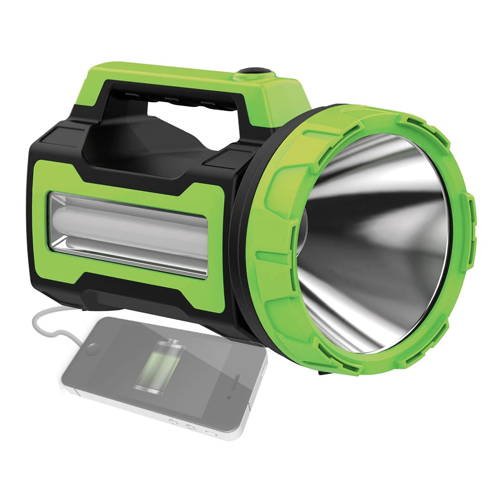 Аккумуляторный фонарь КОСМОС PREMIUM 10W LED, бок.пан. 3Вт, 3 реж раб, 479993 KOSAccu9110WUSB