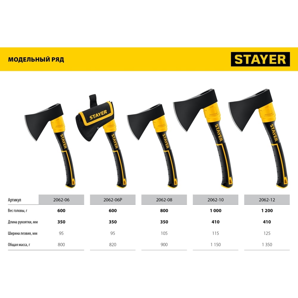 Кованый топор STAYER Fiberglass 410 мм, 1200/1350 г 2062-12_z02
