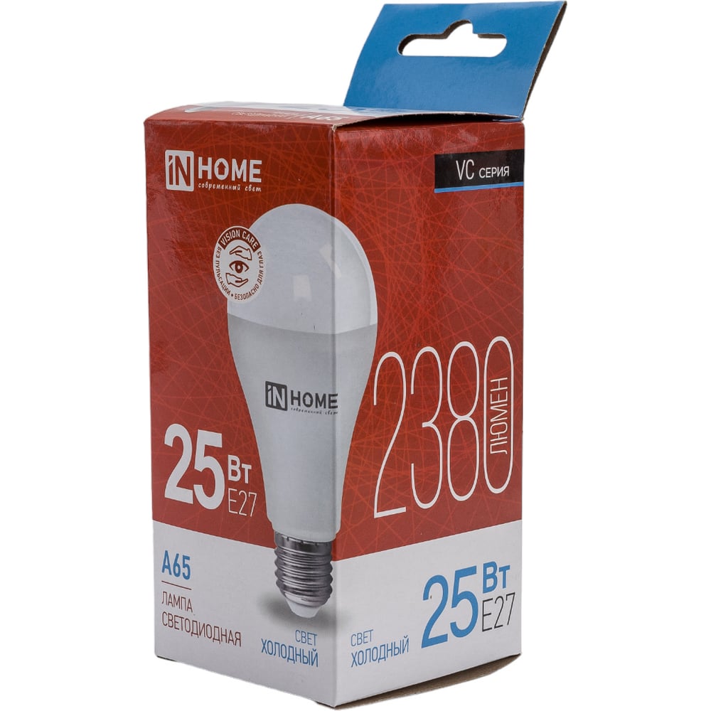 Лампа сд LED-A65-VC 25Вт 230В Е27 6500К 2380Лм IN HOME