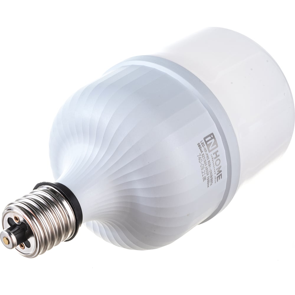 Лампа сд LED-HP-PRO 80Вт 230В E27 с адаптером Е40 6500К 7600Лм IN HOME