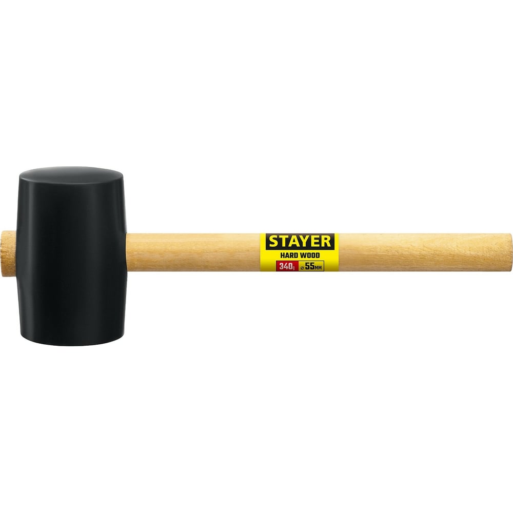 Чёрная резиновая киянка STAYER 340 г  20505-55