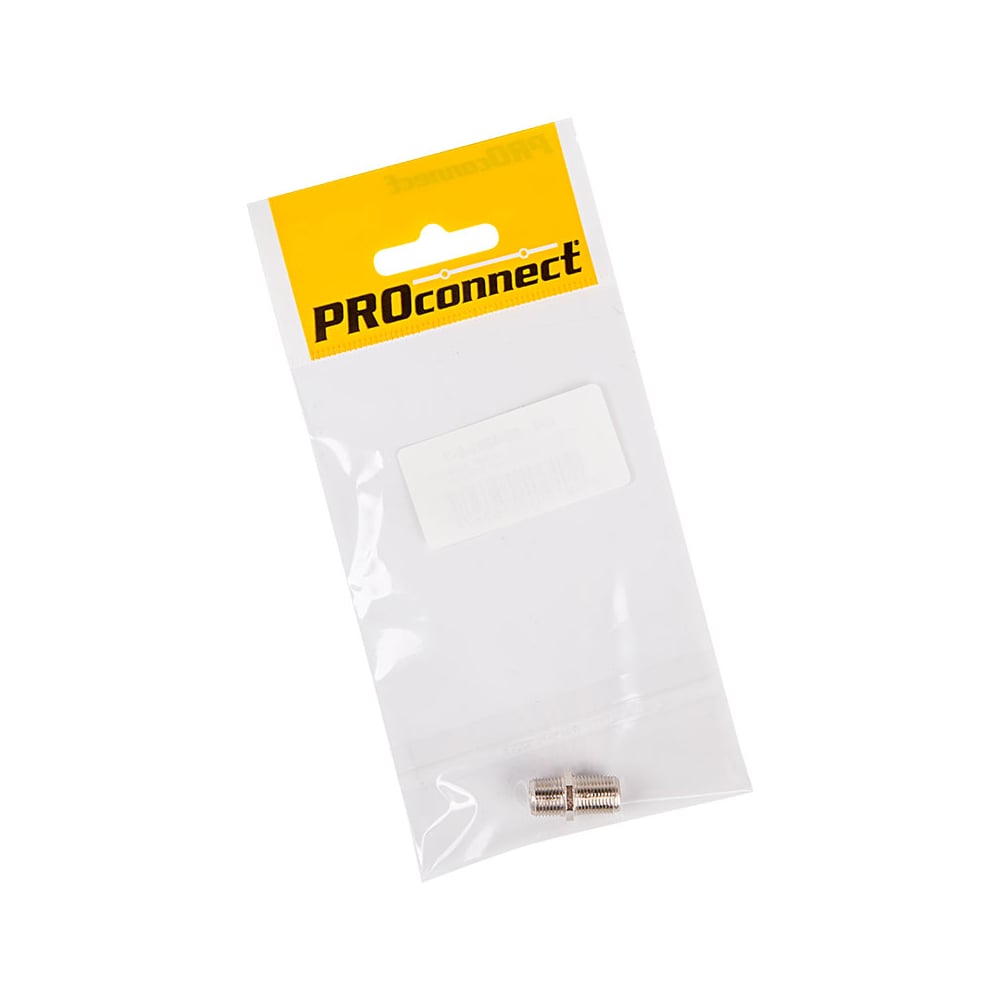 Переходник антенный, (гнездо F - гнездо F), бочка, (1шт) (пакет) PROconnect