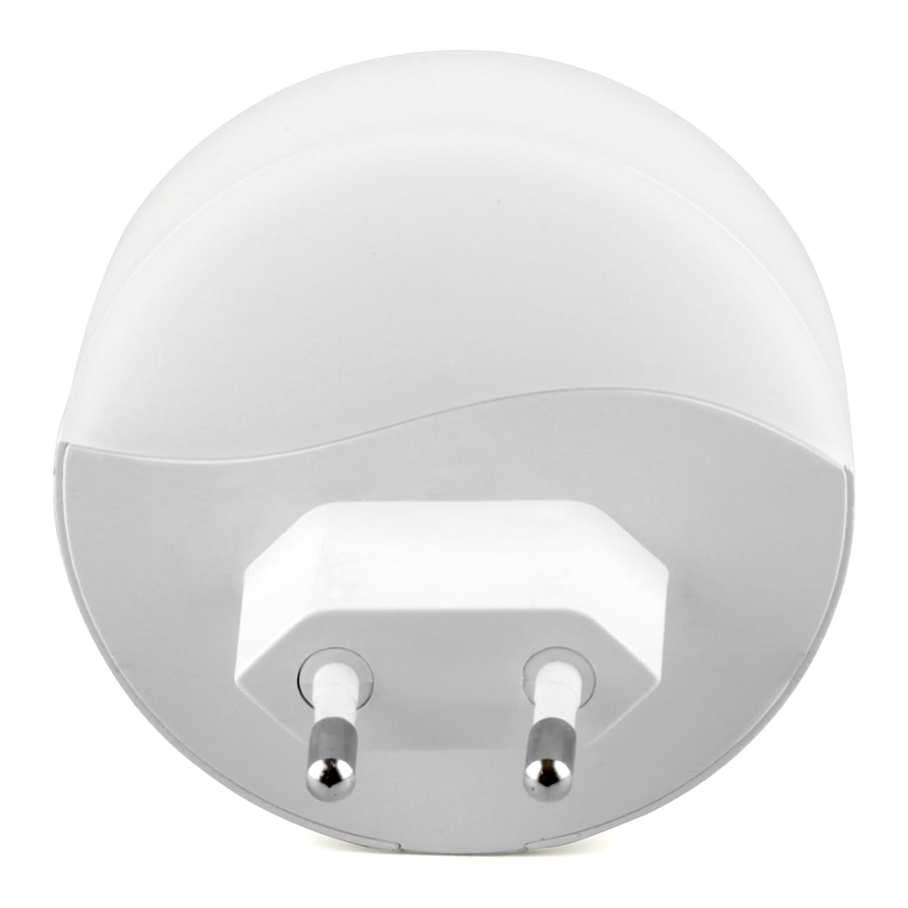 Светильник ночник Feron FN1122 0,45W 230V с USB выходами, круг, белый