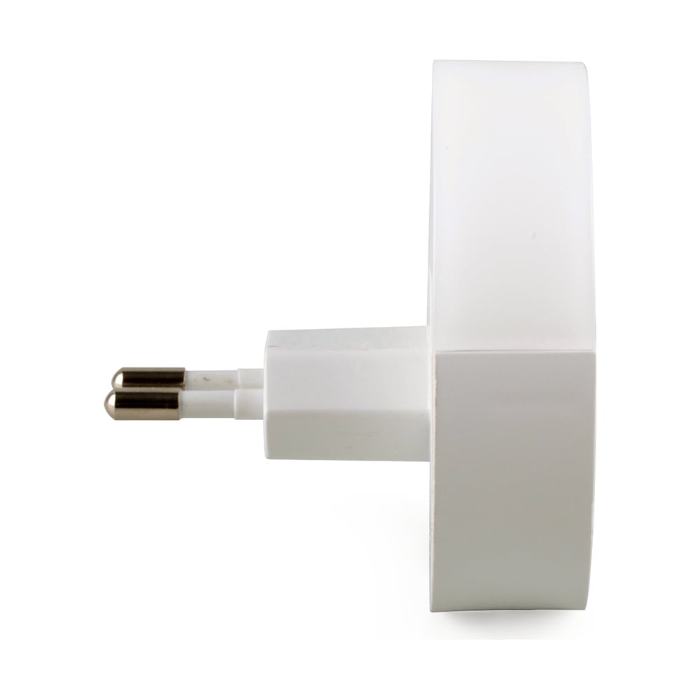 Светильник ночник Feron FN1122 0,45W 230V с USB выходами, круг, белый