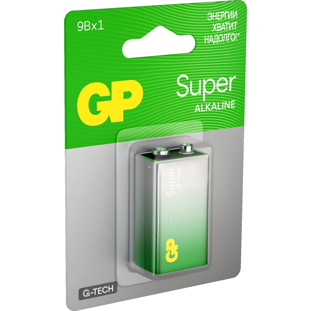 GP-Батарейка Superalkaline 1604A 6LF22 "Крона" (1шт на блистере)