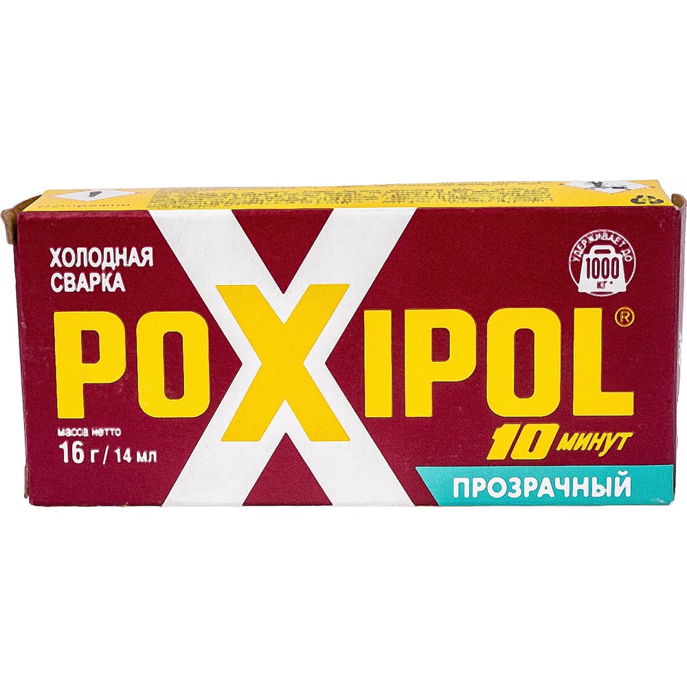 Холодная сварка POXIPOL, двухкомпонентный эпоксидный клей, прозрачный, 14мл