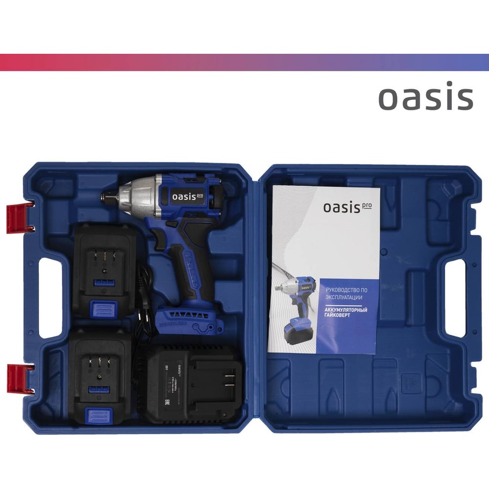 Гайковерт GK-400 Pro (J), 350 Вт, аккумулятор Li-ion 21 В, 4 А, макс крут момент 400 Нм, 3600 об/мин