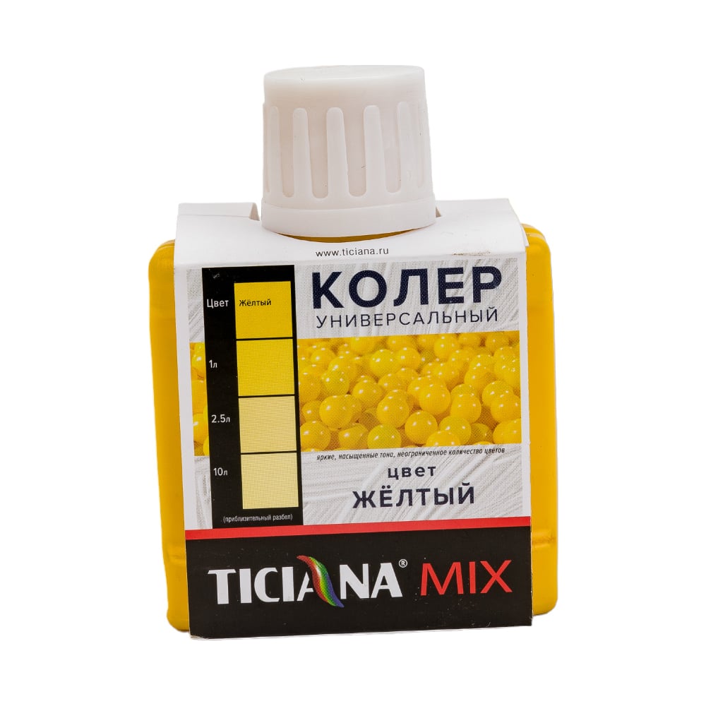 Колер микс универсальный Желтый MIX (80мл), TICIANA 1/12