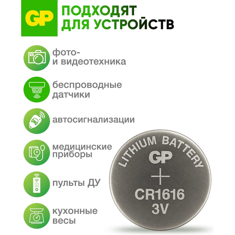 GP-Батарейка Lithium 1616